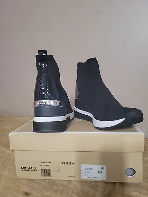 Michael Kors Skyler Bootie Stretch-Knit Sock Wedge Sneaker Women's Size 8.5 • $125