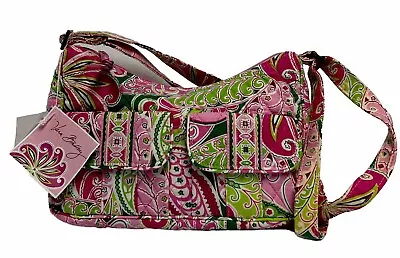 NWT VERA BRADLEY Pinwheel Pink LIBBY Crossbody Shoulder Hobo Handbag Purse • $25