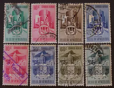 8 Used Air Post Stamps From 1953-1954 Venezuela • $1