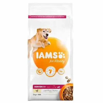 IAMS For Vitality Senior Large Breed With Fresh Chicken Complete Dog Food 12kg • £35.99