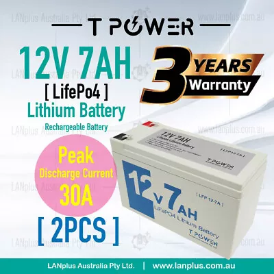 2x 12V 7Ah LiFePO4 Lithium Rechargeable Battery Ultra Light F Razor E300 E300S • $149