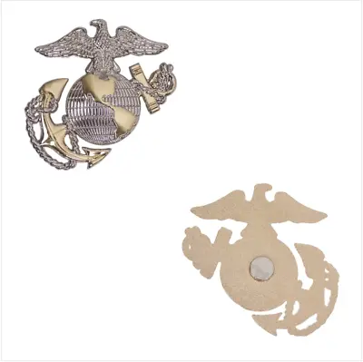Genuine U.s. Coin 2.5  Magnet: Marine Corps Eagle Globe And Anchor - Silver/gol • $16.95