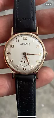 9ct Gold Vintage J.w Benson Mens Watch • £289