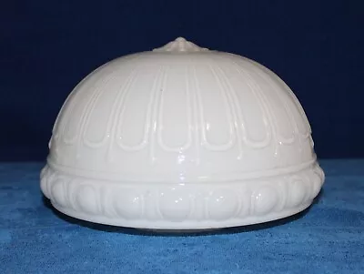 White Ornate Milkglass Victorian Ceiling Pendant Lamp Shade 7 H-4 5/8  Fitter • $12