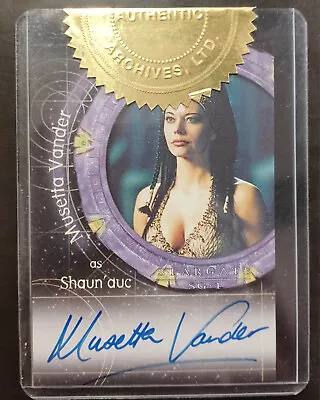 Musetta Vander As Shaun ' Auc  Autograph Stargate SG-1 Card • $99.99