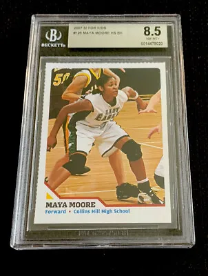 Maya Moore Rookie Rare Sports Illustrated SI For Kids 2007 Conn BGS 8.5 POP 1/1 • $400