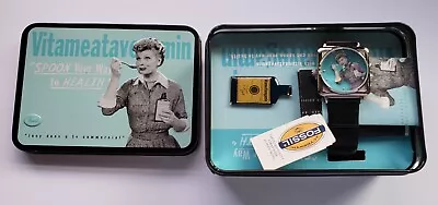 RARE Fossil I Love Lucy Watch W/ Tin “Lucy Does A TV Commercial” NIB COA 52/2000 • $99.99