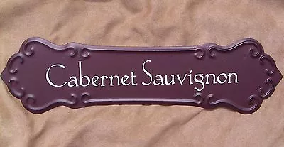 WINE SIGN CABERNET SAUVIGNON Metal Vintage Style Cellar Bar Pub Kitchen Decor • $9.89