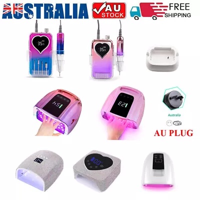 AU Rechargeable Electric Cordless Nail Drill Machine Wireless Led UV Nail Lamp • $129.99