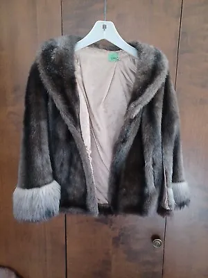 Vintage Faux Fur Cape Wrap By Regina Glenara Glenoit  • $10