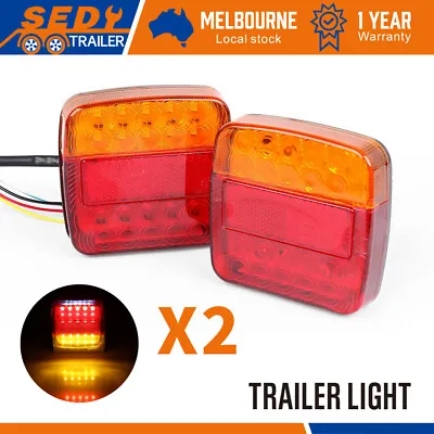 $17.99 • Buy 2x 12V 20LED Trailer Light Tail Lamp Stop Indicator High Visibility Water Proof