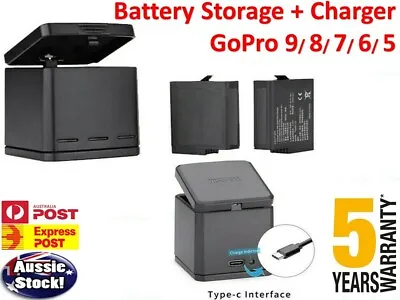 $27.41 • Buy GoPro HERO 8 7 6 5 Battery / Triple Charger / Smart HERO Black Kit