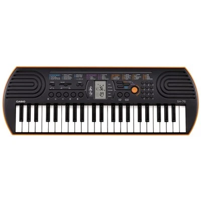 $79 • Buy NEW Casio SA-76 Mini 44-Key Keyboard & BONUS Casio Original ADAPTER AD-E95100L
