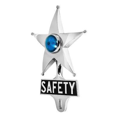 Blue Light Safety Star LED License Plate Topper Ornament Custom Truck Hot RatRod • $106.99