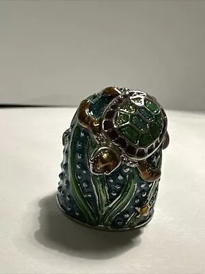 Collectable Enameled Metal Sea Turtle Thimble • $12