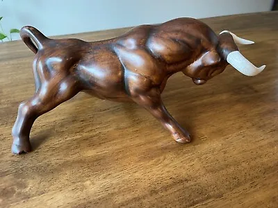 Vintage MCM Treasure Craft Large Ceramic Bull Statue/figurine • $49.95