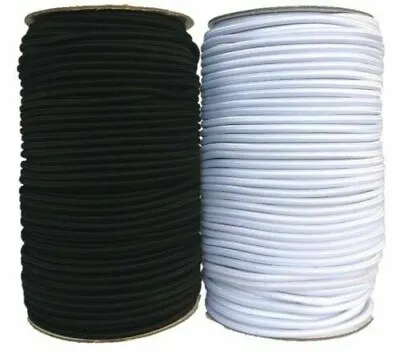 £0.99 • Buy Black & White 1mm 1.5mm 2mm 3mm Round Elastic Polyester Cord Sewing Craft Masks