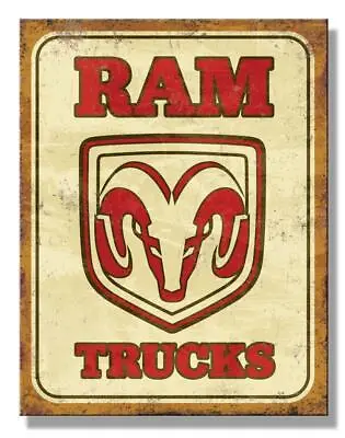 Dodge Ram Trucks Tin Metal Sign Made In The USA 16  X 12.5  NEW • $19.95