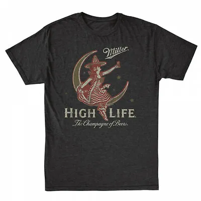 Miller High Life Girl In The Moon T-Shirt Black • $37.98