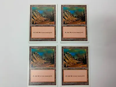 Anthologies Magic The Gathering Land Mountain Arabian Nights X4 Mirage X4 LP Lot • $9.99
