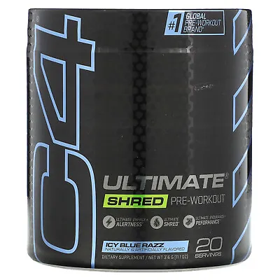 C4 Ultimate Shred Pre-Workout Ice Blue Razz 11.1 Oz (316 G) • $54.99