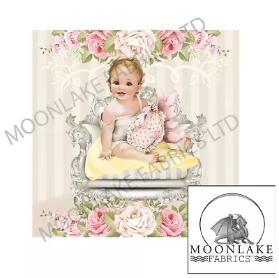 £2.45 • Buy Vintage Baby On Little Chair 100% Light Quality Cotton 230gsm Or Thick Soft Poly