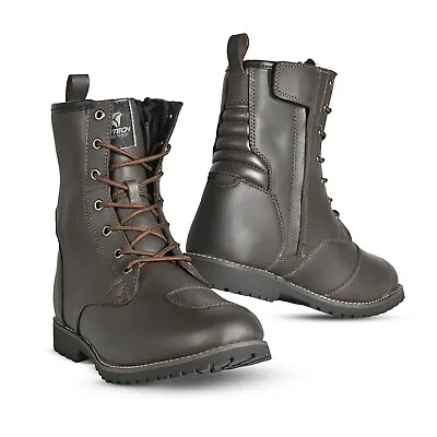 R-Tech Royal WR Motorcycle Touring Leather Boots Motorbike Riding Urban CE Boots • £59.99