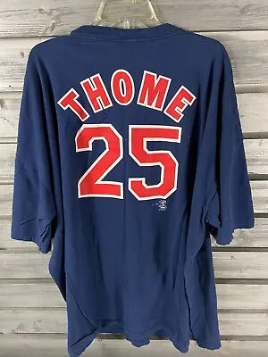 VINTAGE 2000 Cleveland Indians Jim Thome #25 Jersey T Shirt Mens 3XL/4XL • $13.39