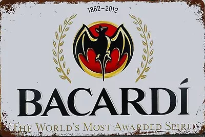 BACARDI Garage Rustic Look Vintage Tin Signs Man Cave Shed & Bar AU SELLER • $10