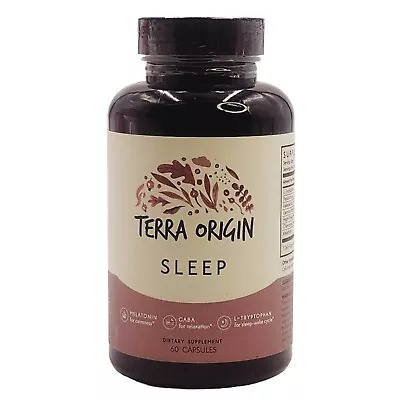Terra Origin Sleep 60 Capsules With Gaba L-Tryptophan Sleep Aid Exp 01/2025 • $3.90
