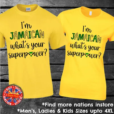 £9.99 • Buy Funny Superhero Jamaica T-shirt Mens Ladies Kids Gift Jamaican