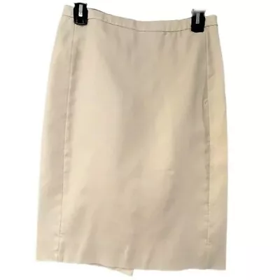 J. Crew Ivory Pencil Skirt 100% Cotton Women's Sz 2 • $20