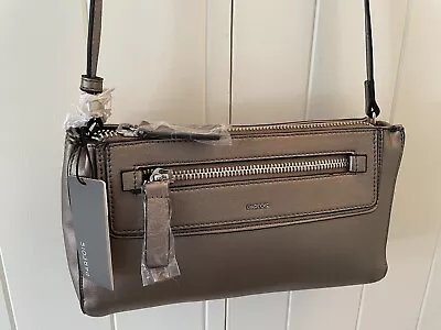 £15 • Buy Parfois Cross Body Bag / Clutch Champagne Colour Faux Leather BNWT Pockets
