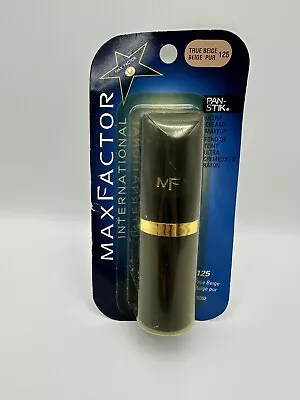 Max Factor Pan Stik Pan Stick Makeup True Beige #125 New Sealed Boxed  Read • $124.99