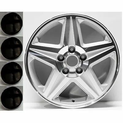 New Set Of 4 Center Caps - For 17  5 Spoke Wheel On 2004-2005 Chevy Impala 5187 • $24.96