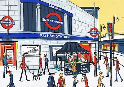 £9 • Buy A4 Print Of Balham Life New Original South London Artist Dan Print 