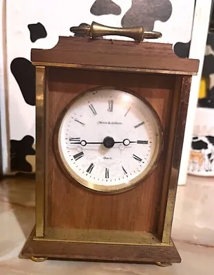 Vintage Mason And Sullivan Brown And Brass Clock • $49.99