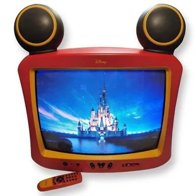 Rare 19 Inch Disney Mickey Mouse CRT Television TV With Remote Tested Works • $499.95