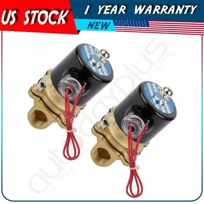 2 Air Ride Suspension Valve 1/2 Npt Brass Electric Solenoid For Train Horn Fast • $33.05