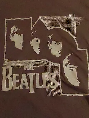 The Beatles T Shirt Womens Size S Black Gray Velvet Print Short Sleeve • £16.37