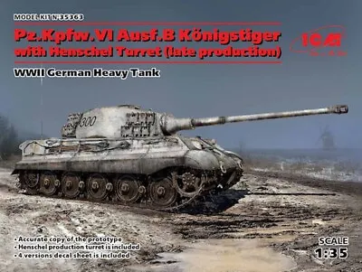 ICM 35363 Pz.Kpfw.VI Ausf.B Konigstiger 1:35 Military Vehicle Model Kit • £33.33