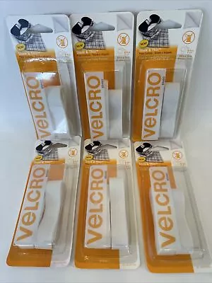 VELCRO Sleek And Thin Stick On Low Profile Fastener Roll 24 X 3/4 White Lot Of 6 • $19.95