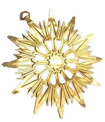 2002 MMA Brass Gold Plated Star Ornament Metropolitan Museum Of Art No Box • $35