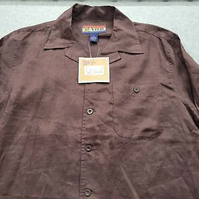 Veezo Men's Medium Brown Short Sleeve Button-Down Shirt NWT • $10