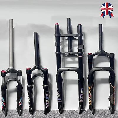 BUCKLOS 20*2.6/3.0/4.0  Suspension Bike Forks MTB/XC Air/Coil Spring Disc Brake • £79.99