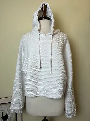 Eleven By Venue Williams K Swiss Hoodie Women Size XL  Cropped White Organic • $34.49