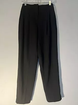 Zara Dress Pants XS Womens Black Pleated Front  High Waisted-pocket-button • $16