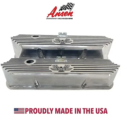 Ford FE 352 American Eagle Valve Covers Polished - Die-Cast Aluminum - Ansen USA • $295