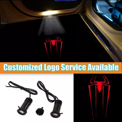 2pcs Car Door Wired LED Shadow Laser Red Spider Logo Projection Welcome Light • $16.99