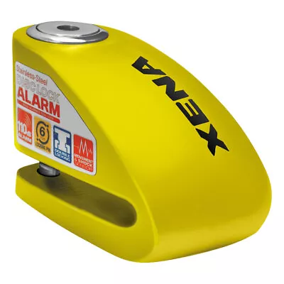 Xena Security XX-6 Series Disc Lock Alarm Yellow Motorcycle Dual Sport Enduro • $95.93